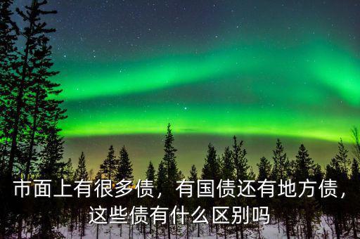 市面上有很多債，有國債還有地方債，這些債有什么區(qū)別嗎