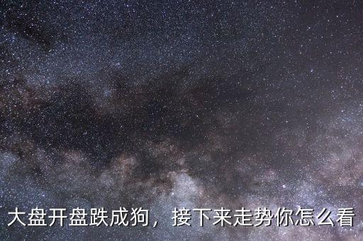 大盤開盤跌成狗，接下來走勢(shì)你怎么看