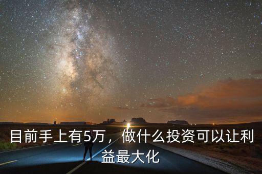 目前手上有5萬，做什么投資可以讓利益最大化