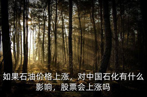 如果石油價格上漲，對中國石化有什么影響，股票會上漲嗎