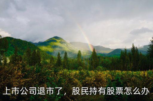 上市公司退市了，股民持有股票怎么辦