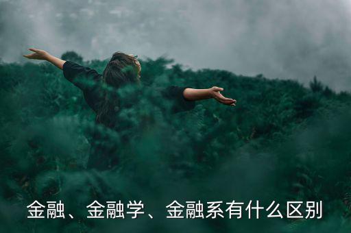 金融、金融學(xué)、金融系有什么區(qū)別