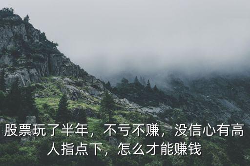 股票玩了半年，不虧不賺，沒(méi)信心有高人指點(diǎn)下，怎么才能賺錢(qián)