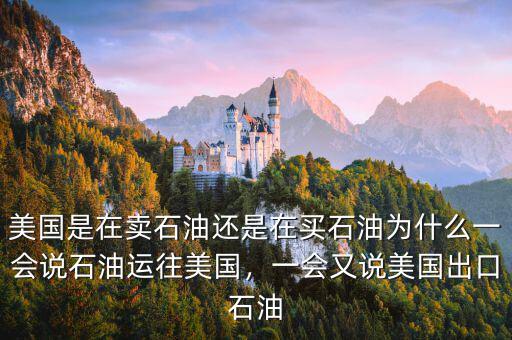美國是在賣石油還是在買石油為什么一會說石油運往美國，一會又說美國出口石油