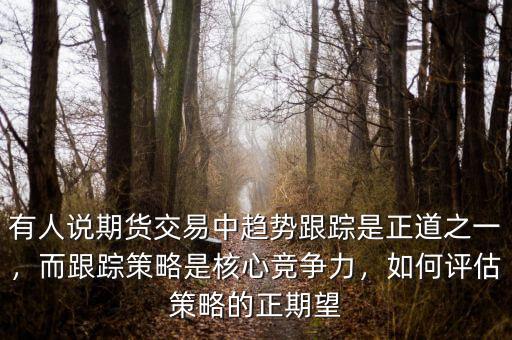 有人說期貨交易中趨勢(shì)跟蹤是正道之一，而跟蹤策略是核心競(jìng)爭(zhēng)力，如何評(píng)估策略的正期望