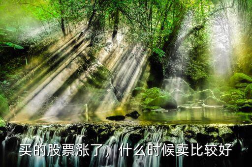 買的股票漲了，什么時候賣比較好