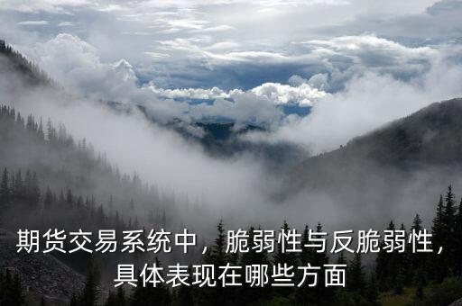期貨交易系統(tǒng)中，脆弱性與反脆弱性，具體表現(xiàn)在哪些方面