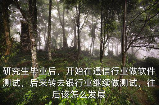 研究生畢業(yè)后，開始在通信行業(yè)做軟件測(cè)試，后來轉(zhuǎn)去銀行業(yè)繼續(xù)做測(cè)試，往后該怎么發(fā)展