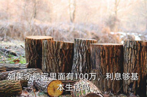 如果余額寶里面有100萬，利息夠基本生活嗎