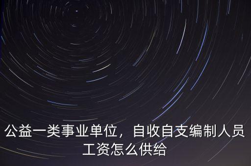 公益一類事業(yè)單位，自收自支編制人員工資怎么供給