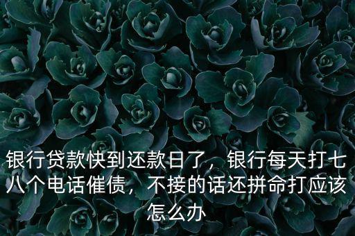 銀行貸款快到還款日了，銀行每天打七八個電話催債，不接的話還拼命打應該怎么辦