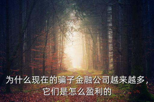 為什么現(xiàn)在的騙子金融公司越來(lái)越多，它們是怎么盈利的