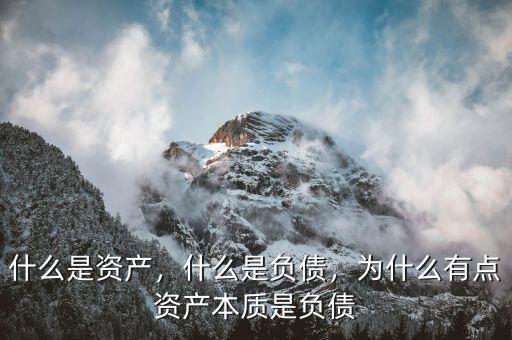 什么是資產(chǎn)，什么是負(fù)債，為什么有點資產(chǎn)本質(zhì)是負(fù)債