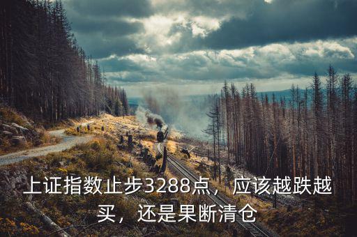 上證指數(shù)止步3288點(diǎn)，應(yīng)該越跌越買，還是果斷清倉