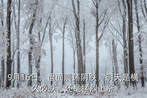 9月16日，盤面震蕩陰跌，明天是橫久必跌，還是猛烈上漲
