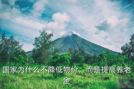 國(guó)家為什么不降低物價(jià)，而是提高養(yǎng)老金