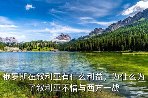 俄羅斯在敘利亞有什么利益，為什么為了敘利亞不惜與西方一戰(zhàn)