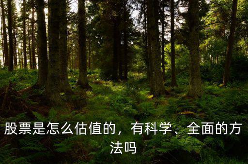 股票是怎么估值的，有科學(xué)、全面的方法嗎