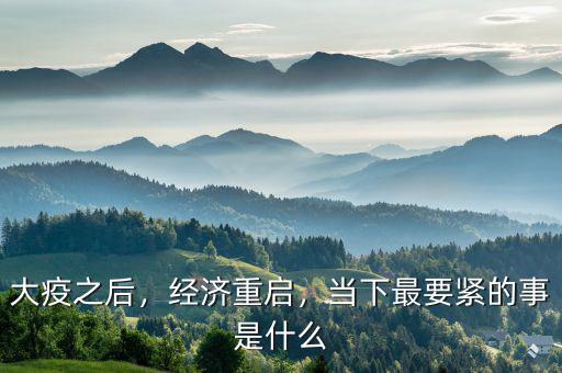 大疫之后，經濟重啟，當下最要緊的事是什么