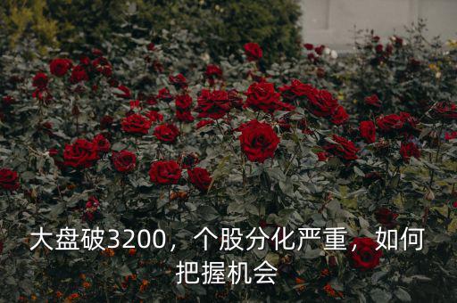 大盤破3200，個股分化嚴(yán)重，如何把握機會