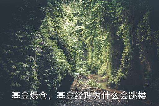 基金爆倉，基金經(jīng)理為什么會跳樓