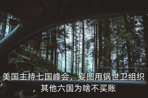 美國主持七國峰會，妄圖甩鍋世衛(wèi)組織，其他六國為啥不買賬