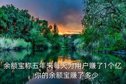 余額寶稱(chēng)五年來(lái)每天為用戶(hù)賺了1個(gè)億，你的余額寶賺了多少