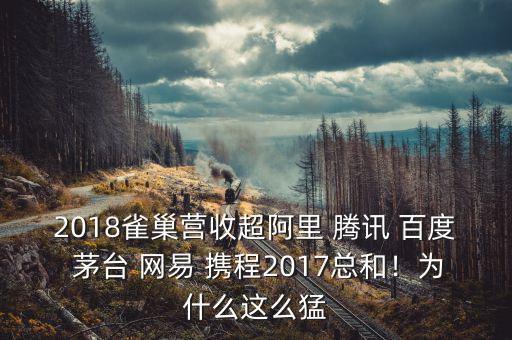 2018雀巢營收超阿里 騰訊 百度 茅臺(tái) 網(wǎng)易 攜程2017總和！為什么這么猛