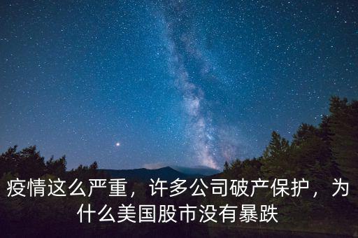 疫情這么嚴(yán)重，許多公司破產(chǎn)保護(hù)，為什么美國(guó)股市沒有暴跌