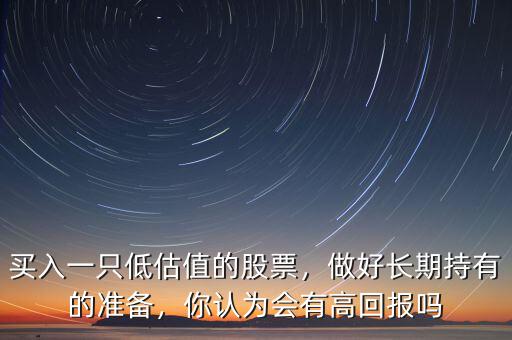 買入一只低估值的股票，做好長期持有的準(zhǔn)備，你認(rèn)為會(huì)有高回報(bào)嗎