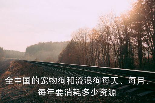 全中國的寵物狗和流浪狗每天、每月、每年要消耗多少資源