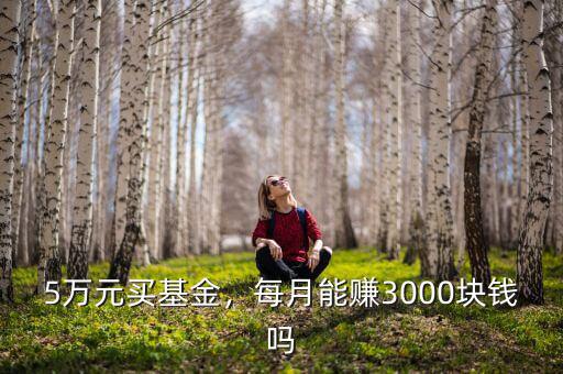 5萬元買基金，每月能賺3000塊錢嗎