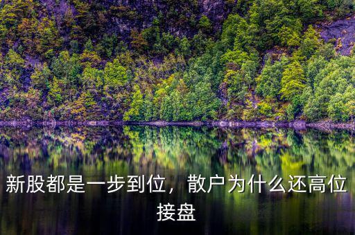 新股都是一步到位，散戶為什么還高位接盤