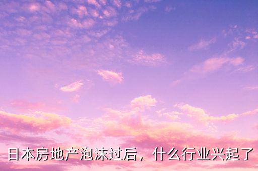 日本房地產(chǎn)泡沫過(guò)后，什么行業(yè)興起了