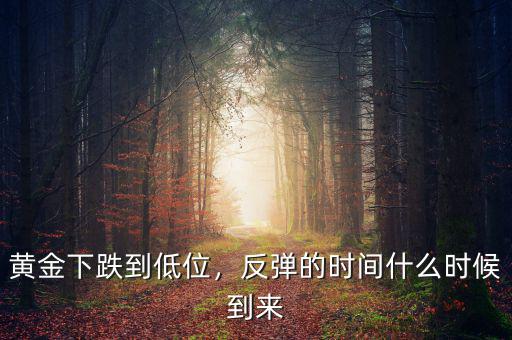 黃金下跌到低位，反彈的時間什么時候到來