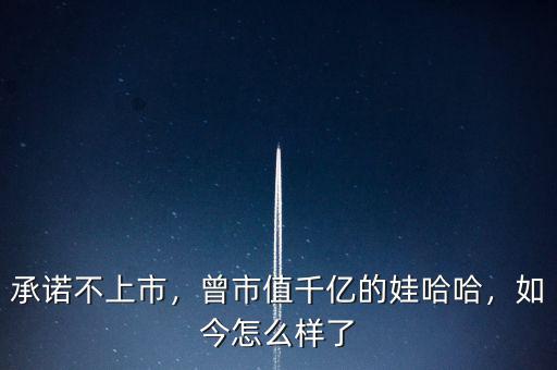 承諾不上市，曾市值千億的娃哈哈，如今怎么樣了