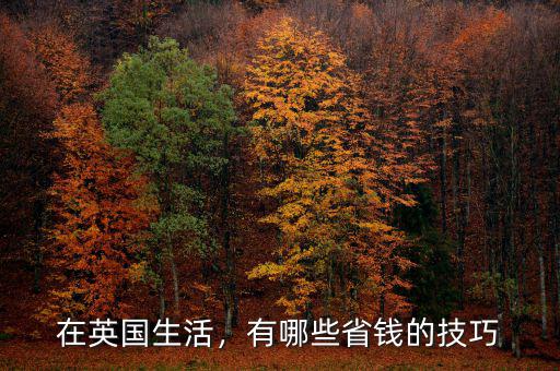 在英國生活，有哪些省錢的技巧