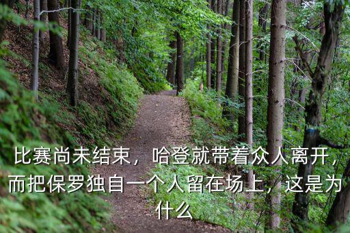 比賽尚未結(jié)束，哈登就帶著眾人離開，而把保羅獨(dú)自一個(gè)人留在場(chǎng)上，這是為什么