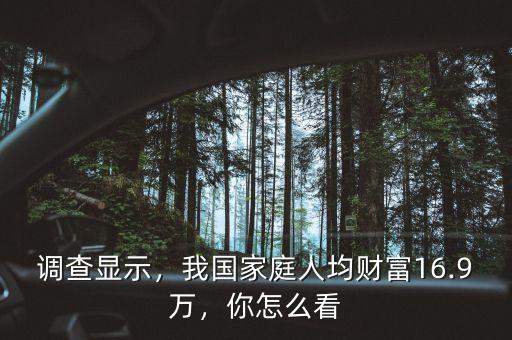 調(diào)查顯示，我國(guó)家庭人均財(cái)富16.9萬(wàn)，你怎么看