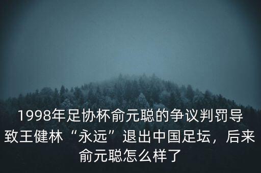 1998年足協(xié)杯俞元聰?shù)臓幾h判罰導致王健林“永遠”退出中國足壇，后來俞元聰怎么樣了