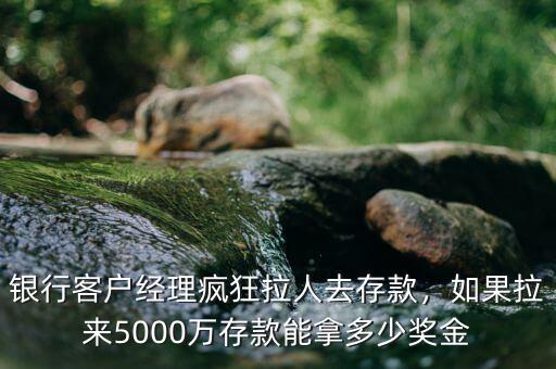 銀行客戶經(jīng)理瘋狂拉人去存款，如果拉來5000萬存款能拿多少獎(jiǎng)金