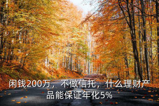 閑錢200萬，不做信托，什么理財(cái)產(chǎn)品能保證年化5%