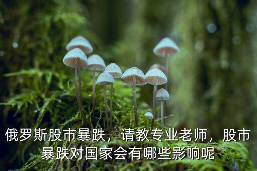 俄羅斯股市暴跌，請教專業(yè)老師，股市暴跌對國家會有哪些影響呢