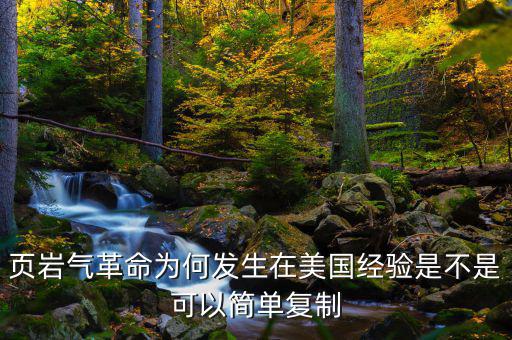 頁巖氣革命為何發(fā)生在美國經(jīng)驗(yàn)是不是可以簡單復(fù)制