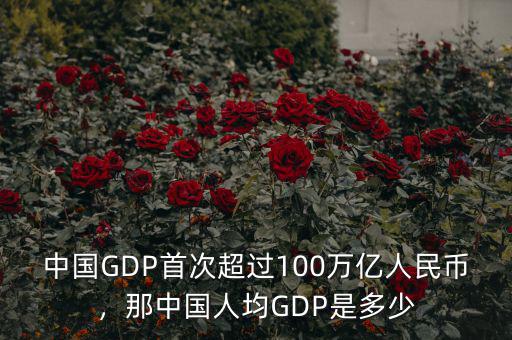 中國GDP首次超過100萬億人民幣，那中國人均GDP是多少