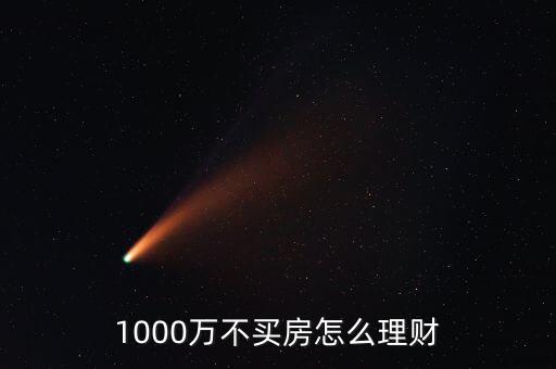 1000萬(wàn)不買房怎么理財(cái)