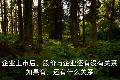 企業(yè)上市后，股價(jià)與企業(yè)還有沒有關(guān)系如果有，還有什么關(guān)系