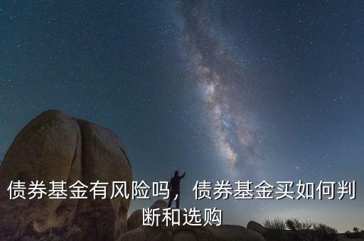 債券基金有風(fēng)險嗎，債券基金買如何判斷和選購