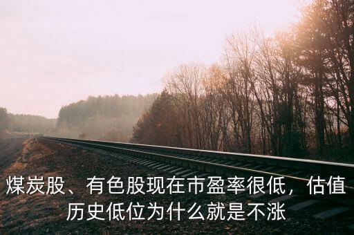 煤炭股、有色股現(xiàn)在市盈率很低，估值歷史低位為什么就是不漲