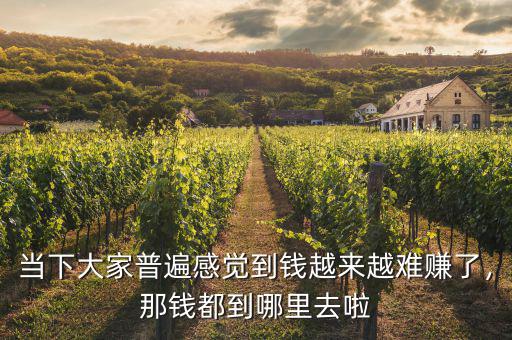 當下大家普遍感覺到錢越來越難賺了，那錢都到哪里去啦
